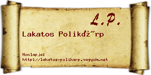 Lakatos Polikárp névjegykártya